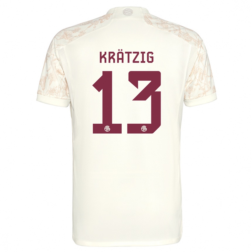 Niño Fútbol Camiseta Frans Krätzig #13 Blanquecino Equipación Tercera 2023/24 México