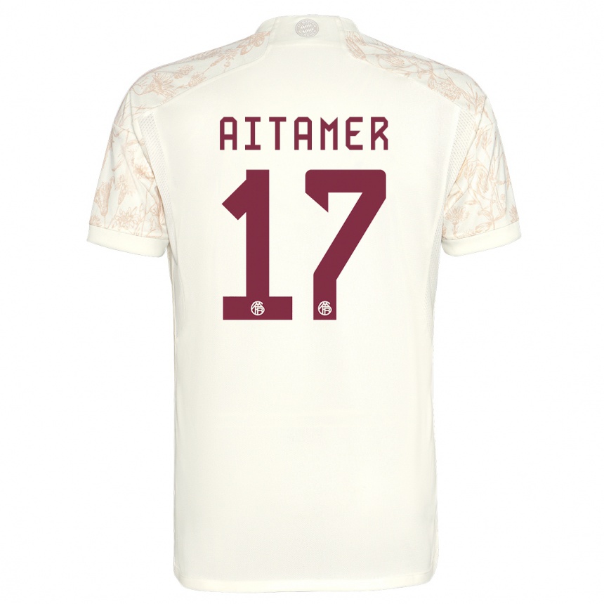 Niño Fútbol Camiseta Younes Aitamer #17 Blanquecino Equipación Tercera 2023/24 México