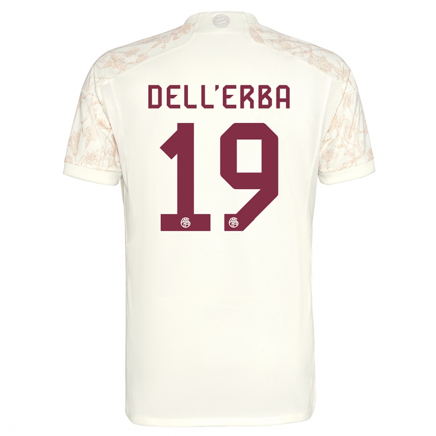 Niño Fútbol Camiseta Davide Dell'erba #19 Blanquecino Equipación Tercera 2023/24 México