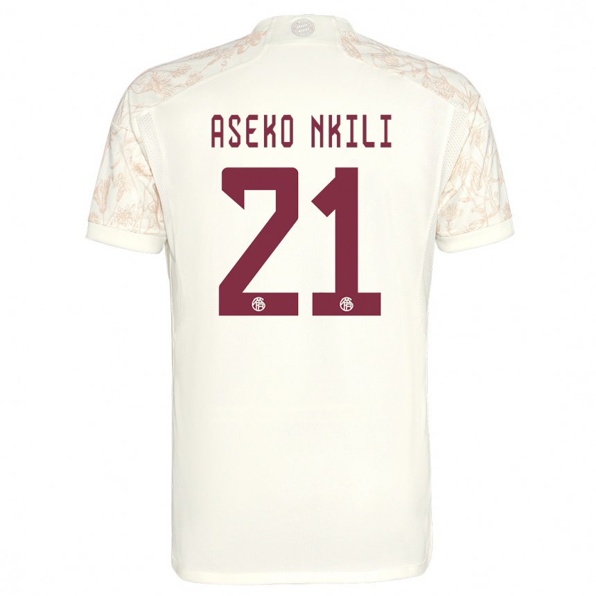 Niño Fútbol Camiseta Noel Aseko Nkili #21 Blanquecino Equipación Tercera 2023/24 México