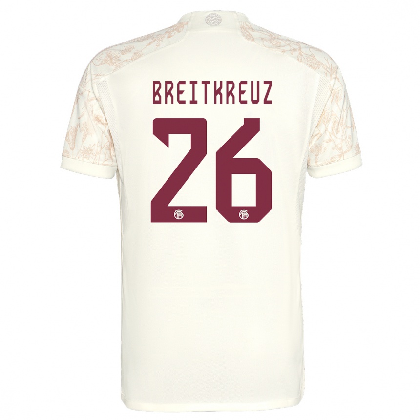 Niño Fútbol Camiseta Steve Breitkreuz #26 Blanquecino Equipación Tercera 2023/24 México