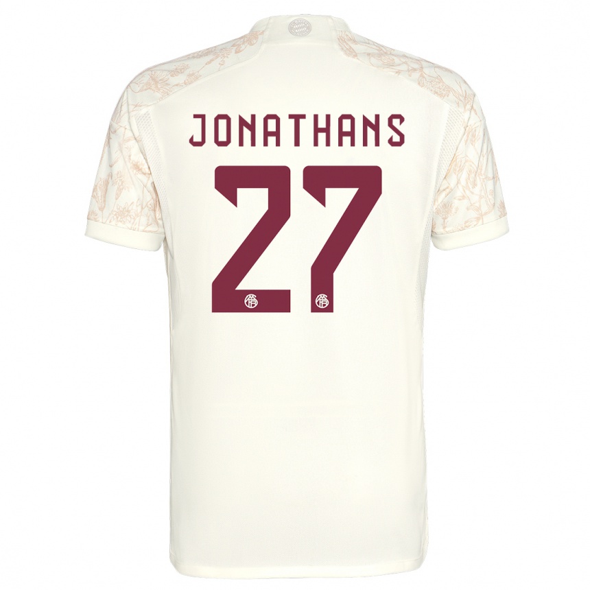 Niño Fútbol Camiseta David Jonathans #27 Blanquecino Equipación Tercera 2023/24 México