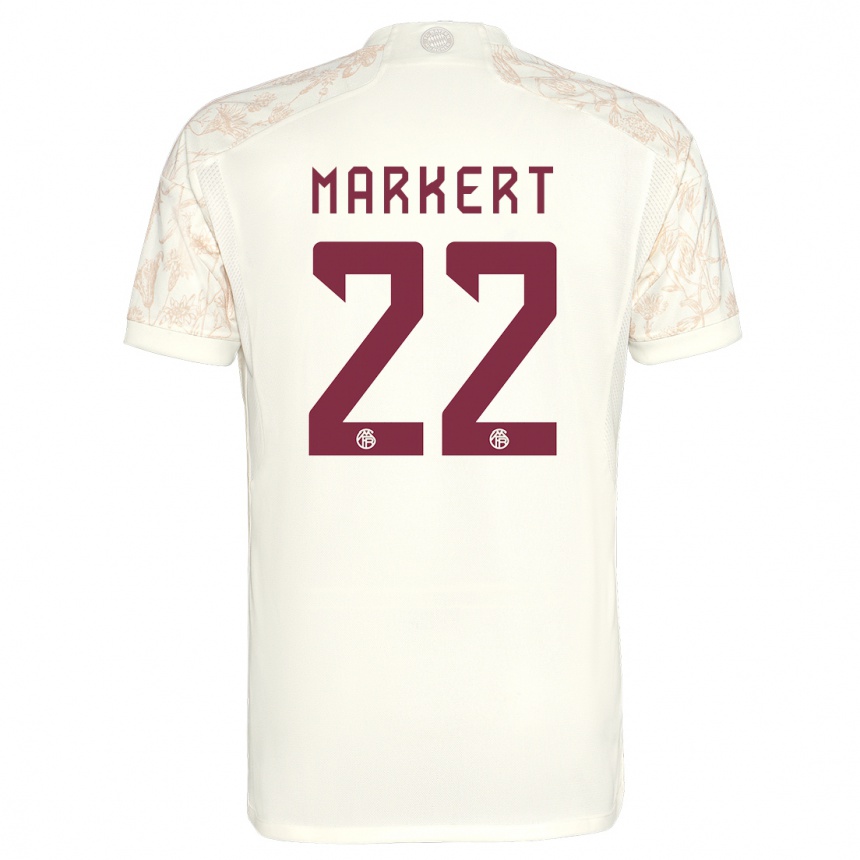 Niño Fútbol Camiseta Leon Markert #22 Blanquecino Equipación Tercera 2023/24 México