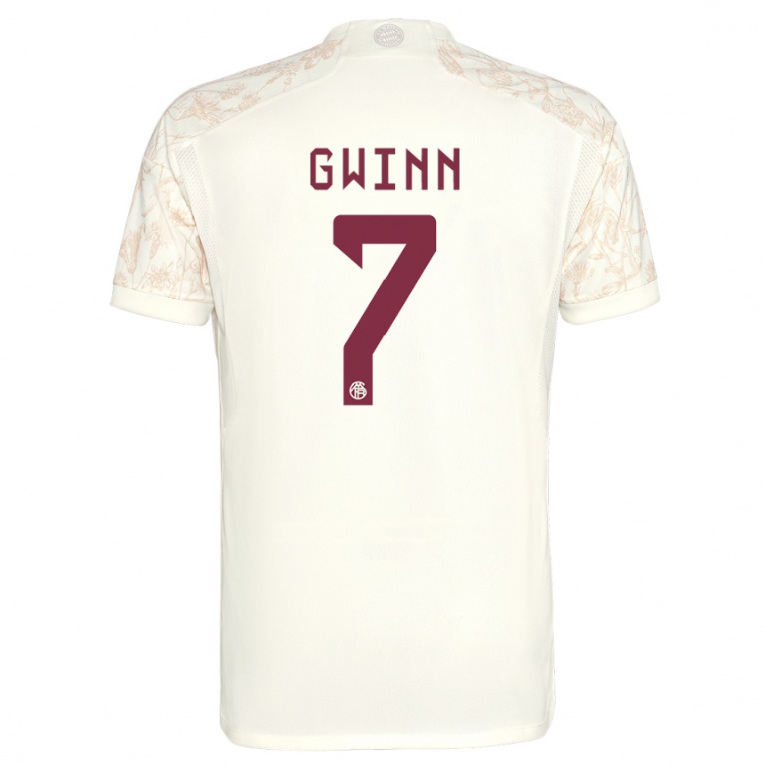 Niño Fútbol Camiseta Giulia Gwinn #7 Blanquecino Equipación Tercera 2023/24 México