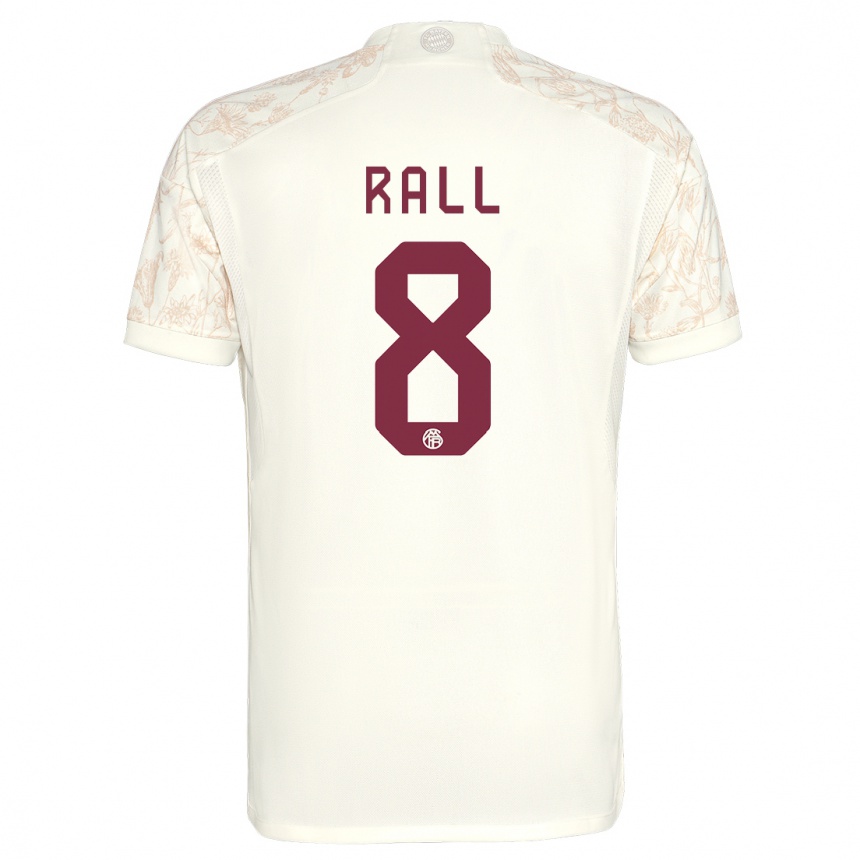 Niño Fútbol Camiseta Maximiliane Rall #8 Blanquecino Equipación Tercera 2023/24 México