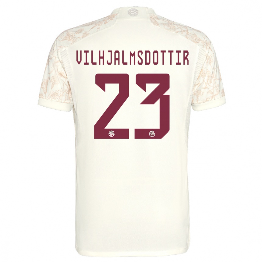 Niño Fútbol Camiseta Karolina Lea Vilhjalmsdottir #23 Blanquecino Equipación Tercera 2023/24 México