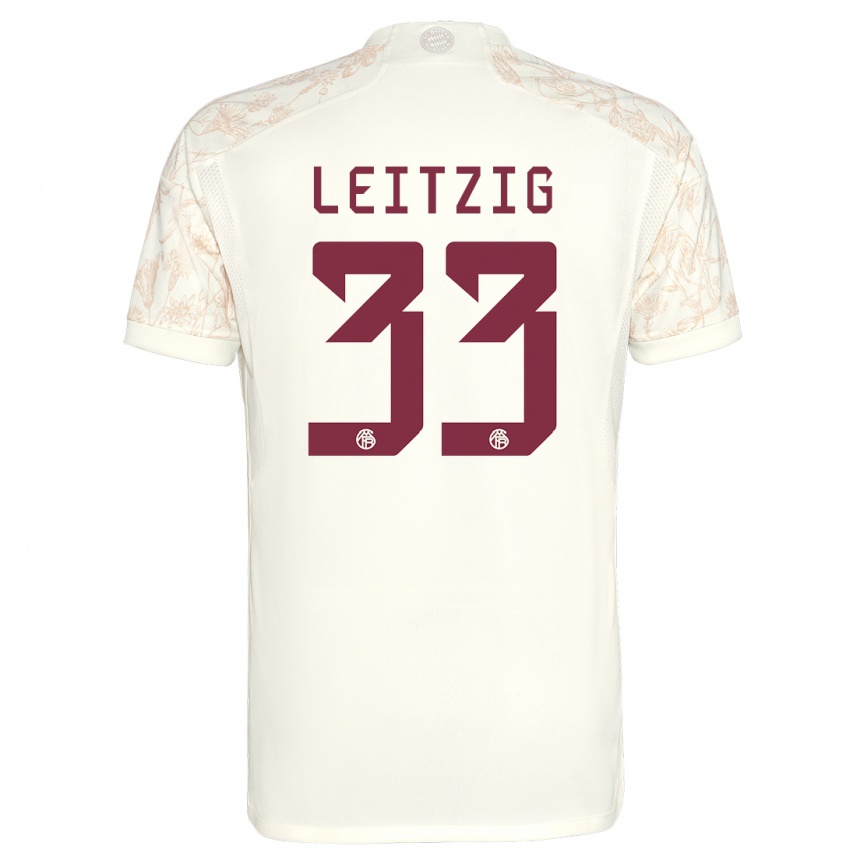 Niño Fútbol Camiseta Janina Leitzig #33 Blanquecino Equipación Tercera 2023/24 México