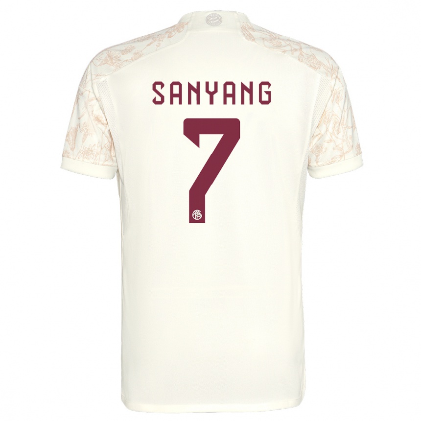 Niño Fútbol Camiseta Mamin Sanyang #7 Blanquecino Equipación Tercera 2023/24 México