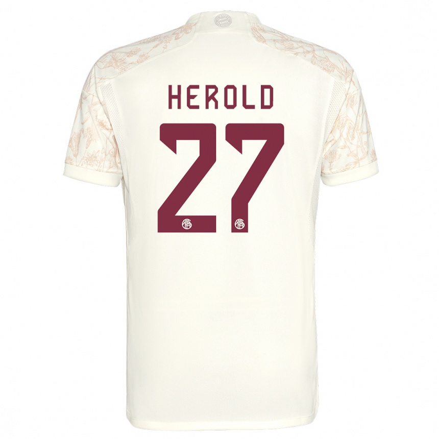 Niño Fútbol Camiseta David Herold #27 Blanquecino Equipación Tercera 2023/24 México