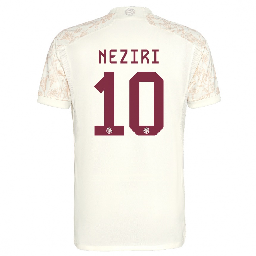 Niño Fútbol Camiseta Behar Neziri #10 Blanquecino Equipación Tercera 2023/24 México