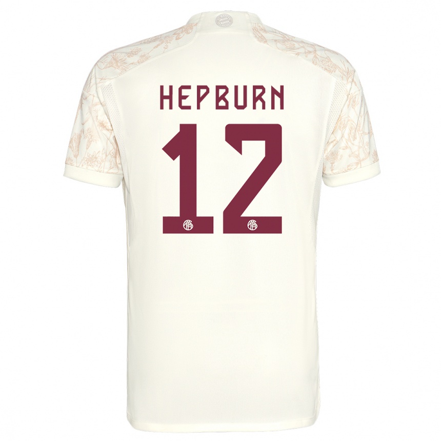 Niño Fútbol Camiseta Barry Hepburn #12 Blanquecino Equipación Tercera 2023/24 México