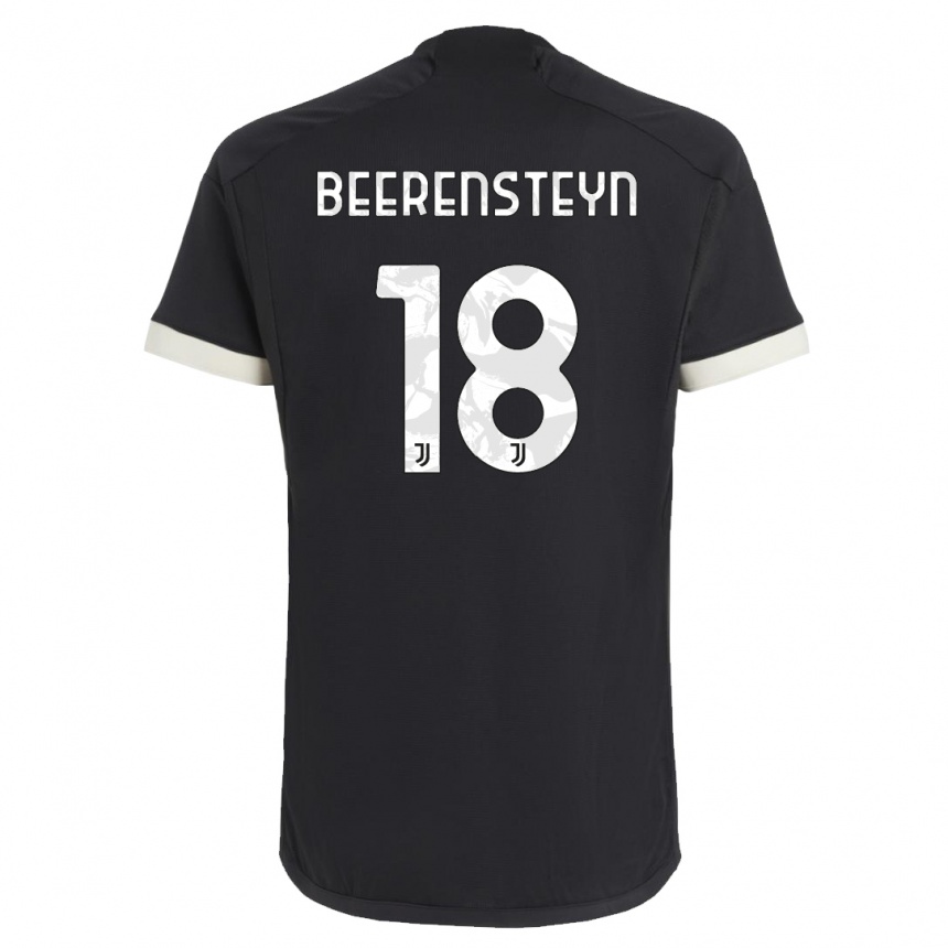 Niño Fútbol Camiseta Lineth Beerensteyn #18 Negro Equipación Tercera 2023/24 México