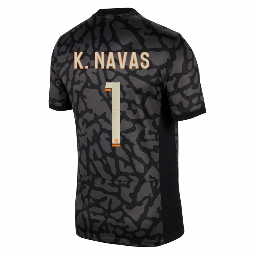 Niño Fútbol Camiseta Keylor Navas #1 Negro Equipación Tercera 2023/24 México