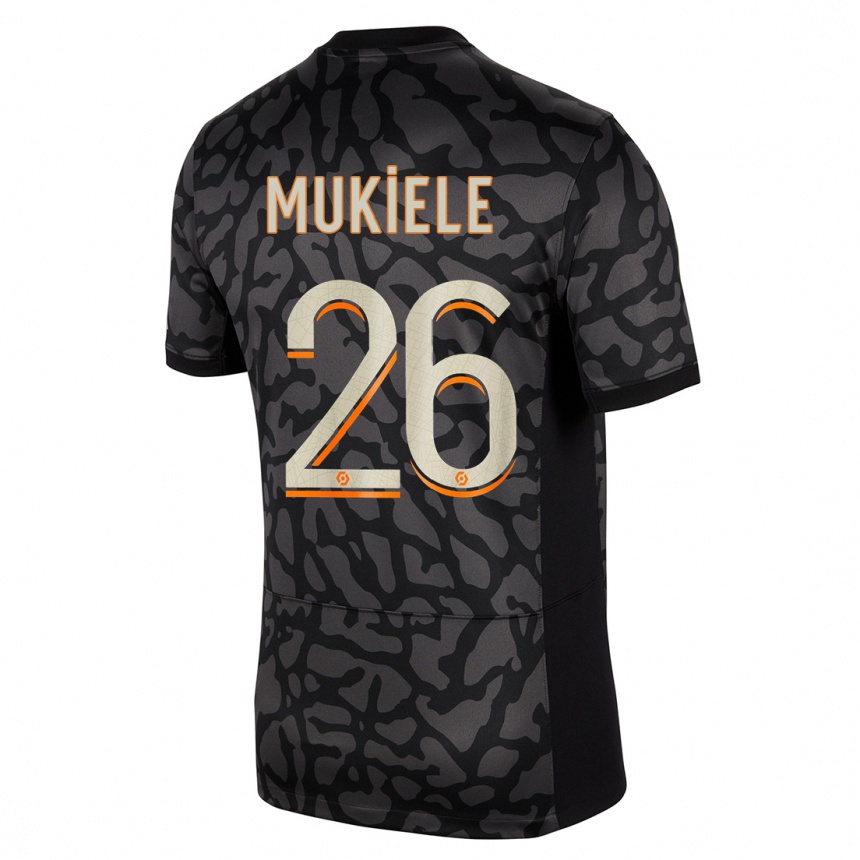 Niño Fútbol Camiseta Nordi Mukiele #26 Negro Equipación Tercera 2023/24 México