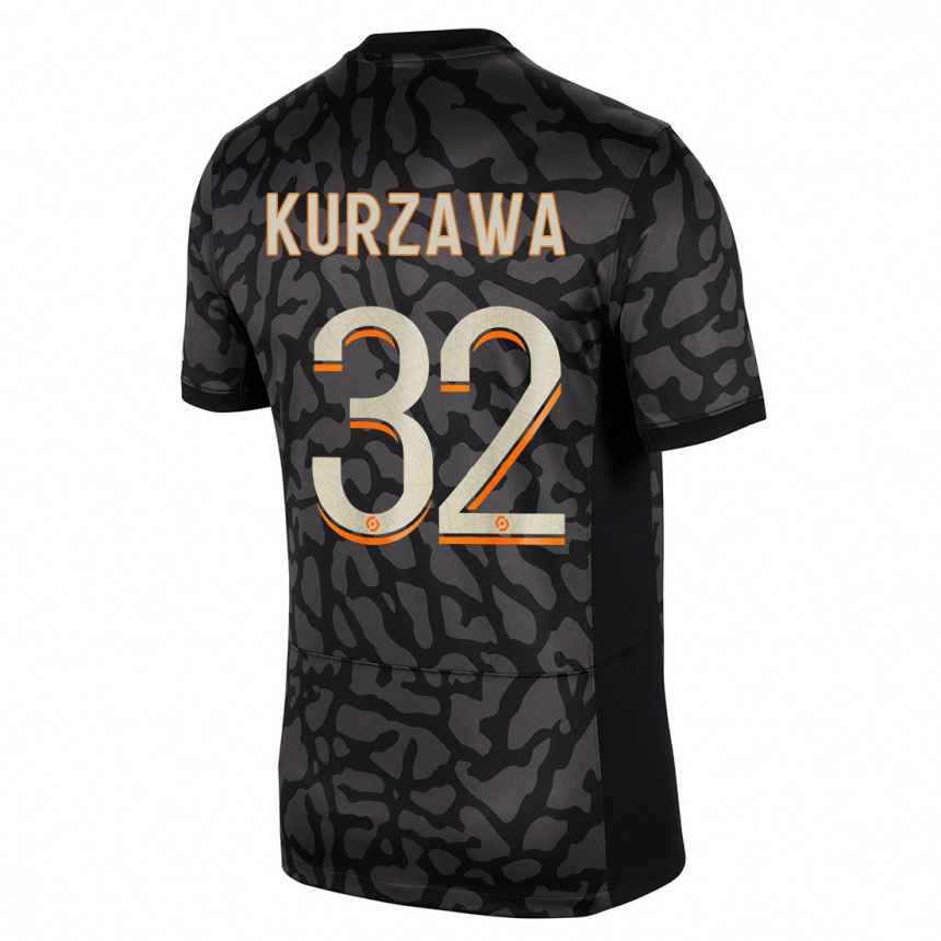 Niño Fútbol Camiseta Layvin Kurzawa #32 Negro Equipación Tercera 2023/24 México