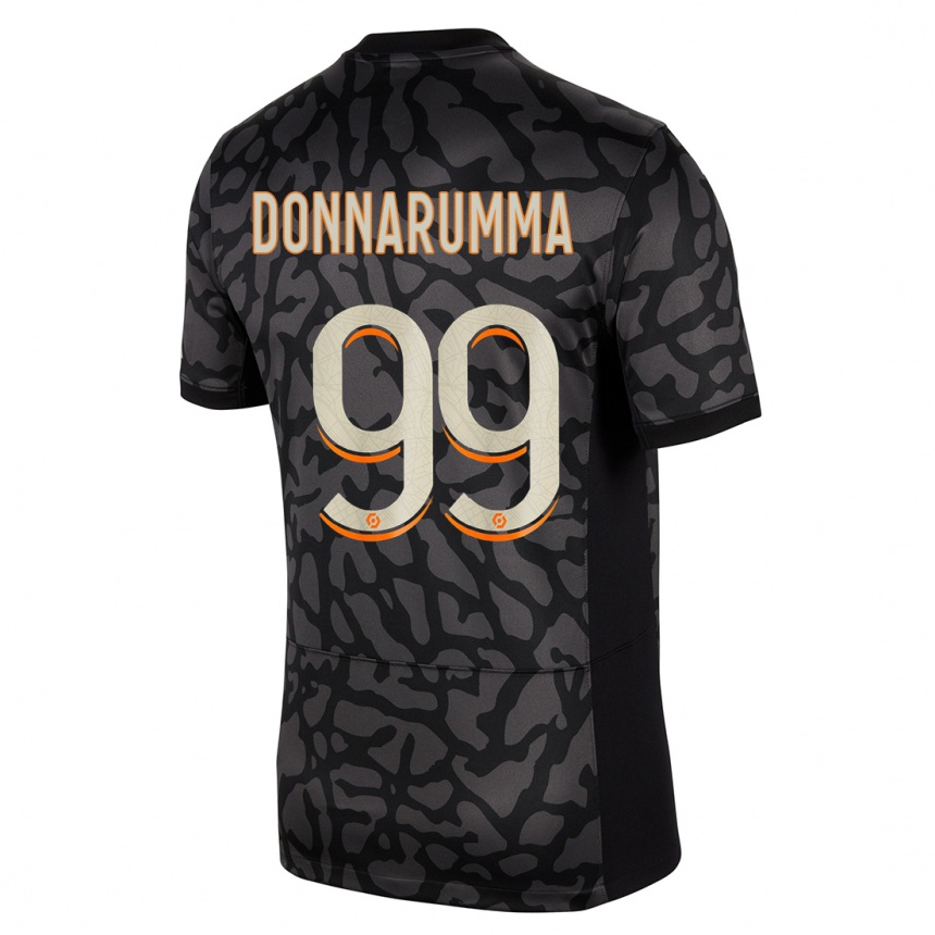 Niño Fútbol Camiseta Gianluigi Donnarumma #99 Negro Equipación Tercera 2023/24 México