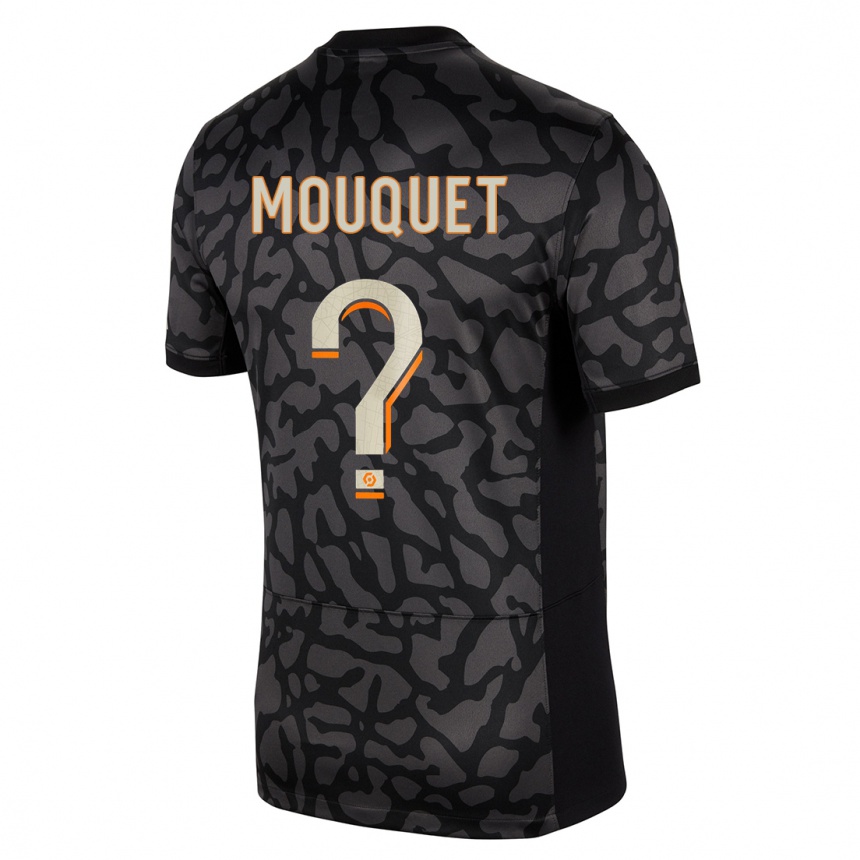 Niño Fútbol Camiseta Louis Mouquet #0 Negro Equipación Tercera 2023/24 México