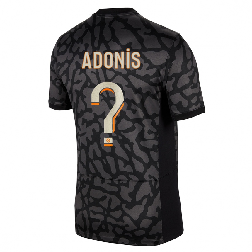 Niño Fútbol Camiseta Erwan Adonis #0 Negro Equipación Tercera 2023/24 México