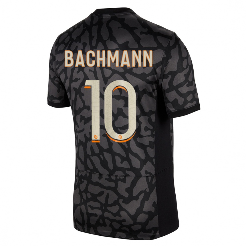 Niño Fútbol Camiseta Ramona Bachmann #10 Negro Equipación Tercera 2023/24 México