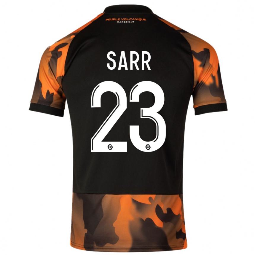 Niño Fútbol Camiseta Ismaïla Sarr #23 Negro Naranja Equipación Tercera 2023/24 México