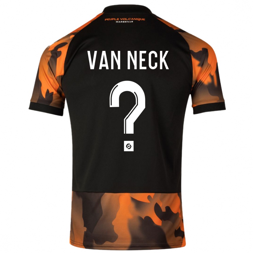 Niño Fútbol Camiseta Jelle Van Neck #0 Negro Naranja Equipación Tercera 2023/24 México