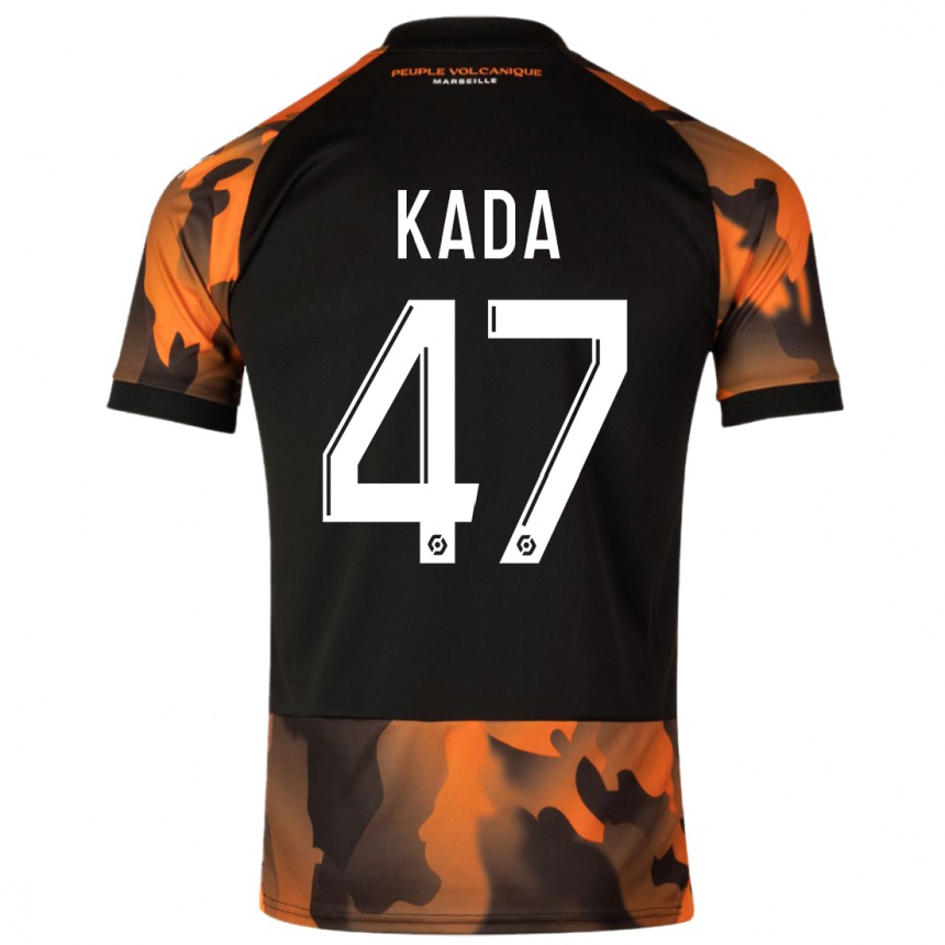 Niño Fútbol Camiseta Joakim Kada #47 Negro Naranja Equipación Tercera 2023/24 México