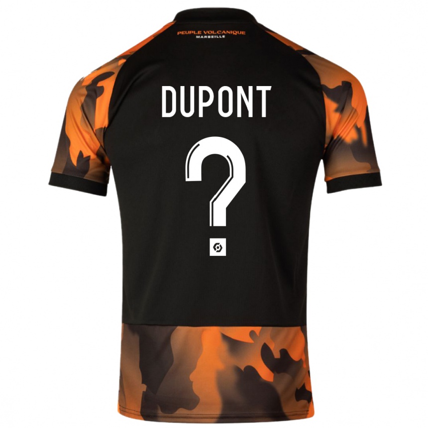 Niño Fútbol Camiseta Hugo Dupont #0 Negro Naranja Equipación Tercera 2023/24 México