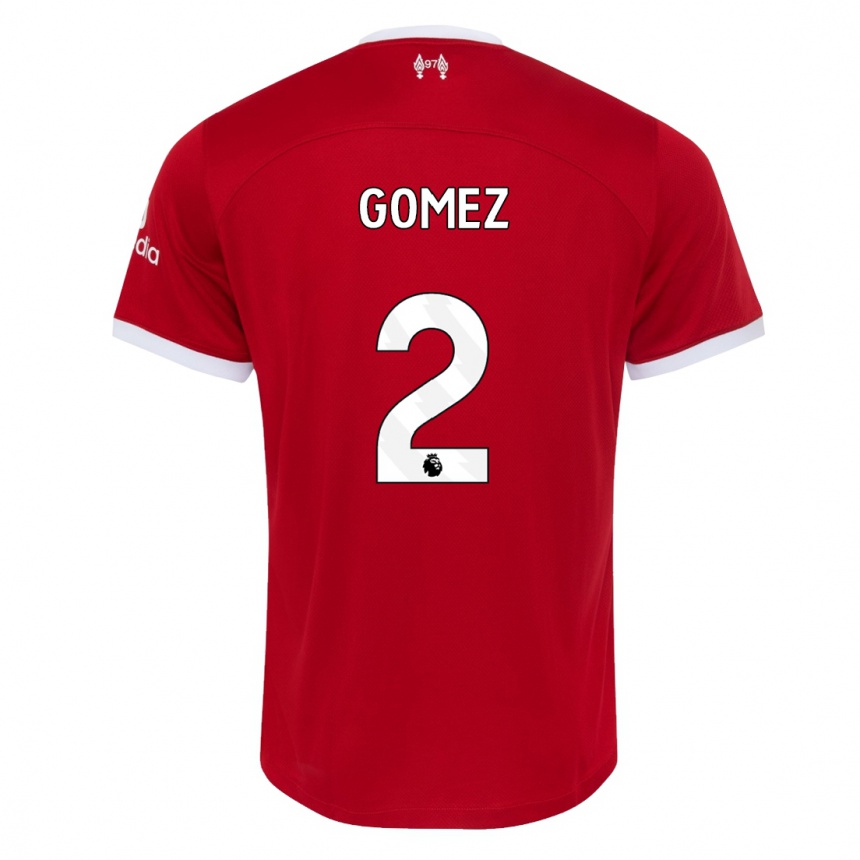 Hombre Fútbol Camiseta Joe Gomez #2 Rojo 1ª Equipación 2023/24 México