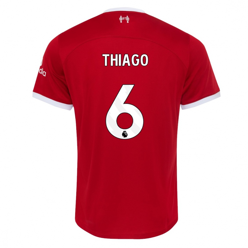 Hombre Fútbol Camiseta Thiago #6 Rojo 1ª Equipación 2023/24 México