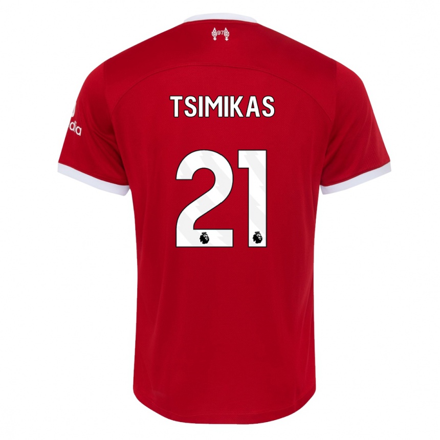 Hombre Fútbol Camiseta Konstantinos Tsimikas #21 Rojo 1ª Equipación 2023/24 México