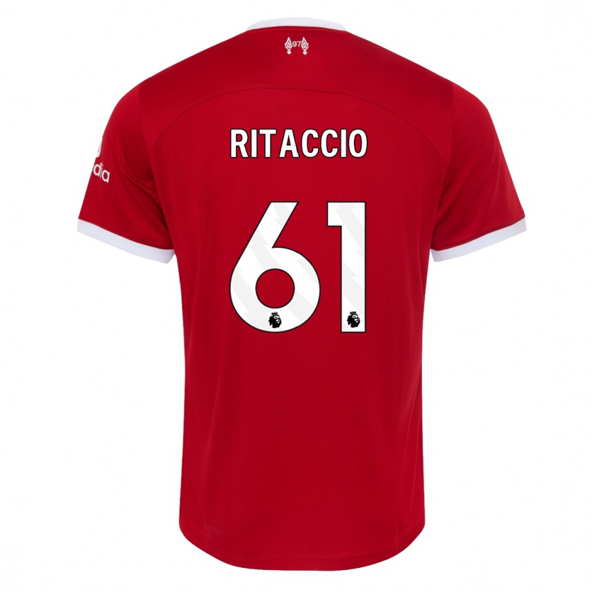 Hombre Fútbol Camiseta Matteo Ritaccio #61 Rojo 1ª Equipación 2023/24 México