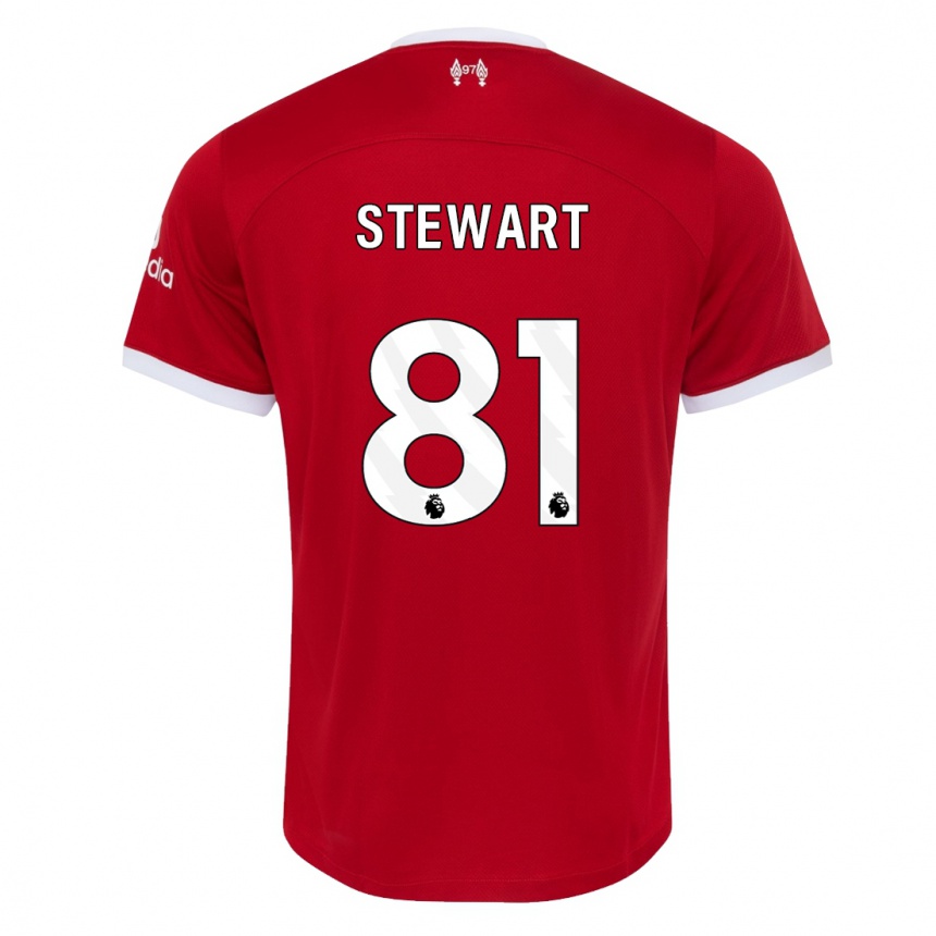 Hombre Fútbol Camiseta Layton Stewart #81 Rojo 1ª Equipación 2023/24 México