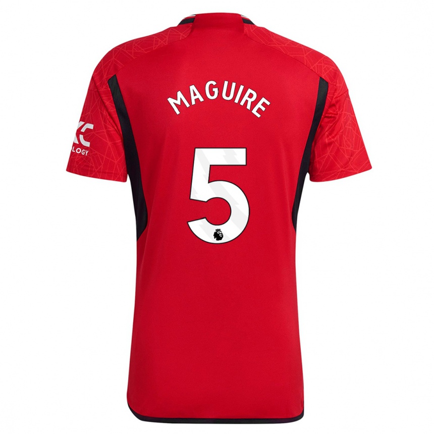Hombre Fútbol Camiseta Harry Maguire #5 Rojo 1ª Equipación 2023/24 México