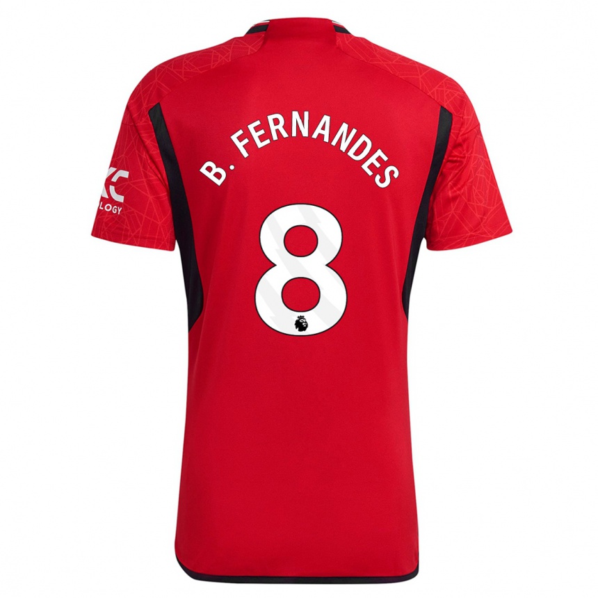 Hombre Fútbol Camiseta Bruno Fernandes #8 Rojo 1ª Equipación 2023/24 México