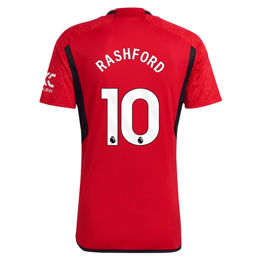 Hombre Fútbol Camiseta Marcus Rashford #10 Rojo 1ª Equipación 2023/24 México