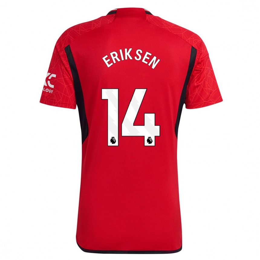 Hombre Fútbol Camiseta Christian Eriksen #14 Rojo 1ª Equipación 2023/24 México