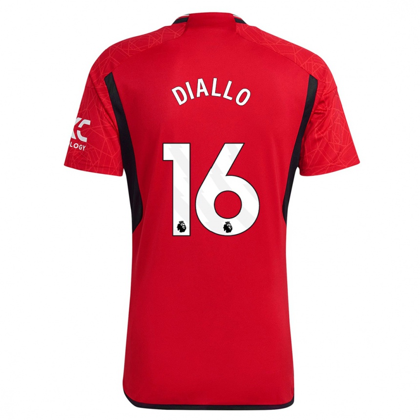 Hombre Fútbol Camiseta Amad Diallo #16 Rojo 1ª Equipación 2023/24 México