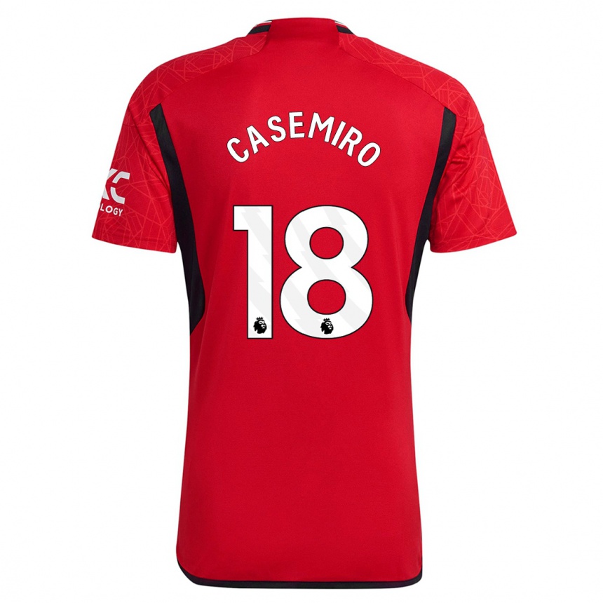 Hombre Fútbol Camiseta Casemiro #18 Rojo 1ª Equipación 2023/24 México