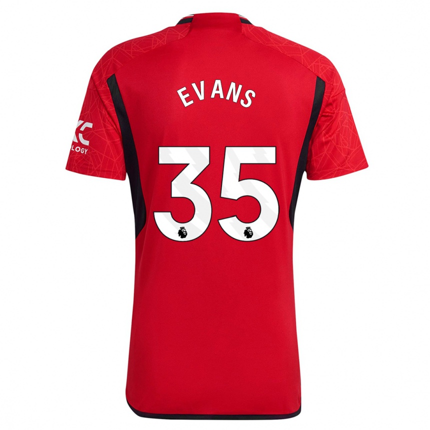 Hombre Fútbol Camiseta Jonny Evans #35 Rojo 1ª Equipación 2023/24 México