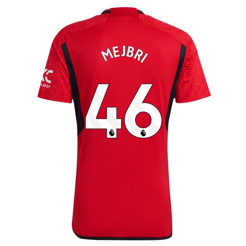 Hombre Fútbol Camiseta Hannibal Mejbri #46 Rojo 1ª Equipación 2023/24 México