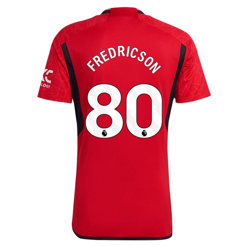 Hombre Fútbol Camiseta Tyler Fredricson #80 Rojo 1ª Equipación 2023/24 México