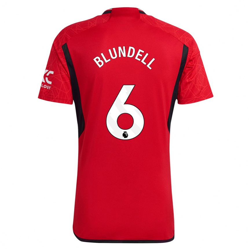 Hombre Fútbol Camiseta Hannah Blundell #6 Rojo 1ª Equipación 2023/24 México