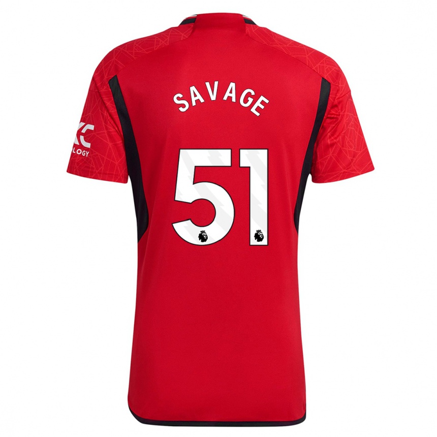 Hombre Fútbol Camiseta Charlie Savage #51 Rojo 1ª Equipación 2023/24 México