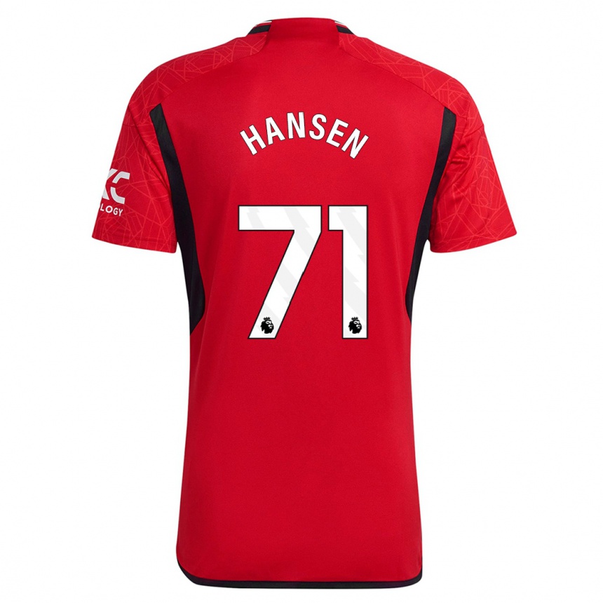 Hombre Fútbol Camiseta Isak Hansen-Aaroen #71 Rojo 1ª Equipación 2023/24 México