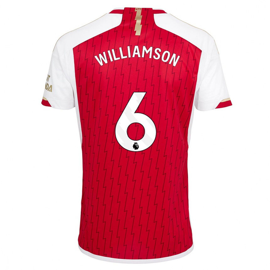 Hombre Fútbol Camiseta Leah Williamson #6 Rojo 1ª Equipación 2023/24 México