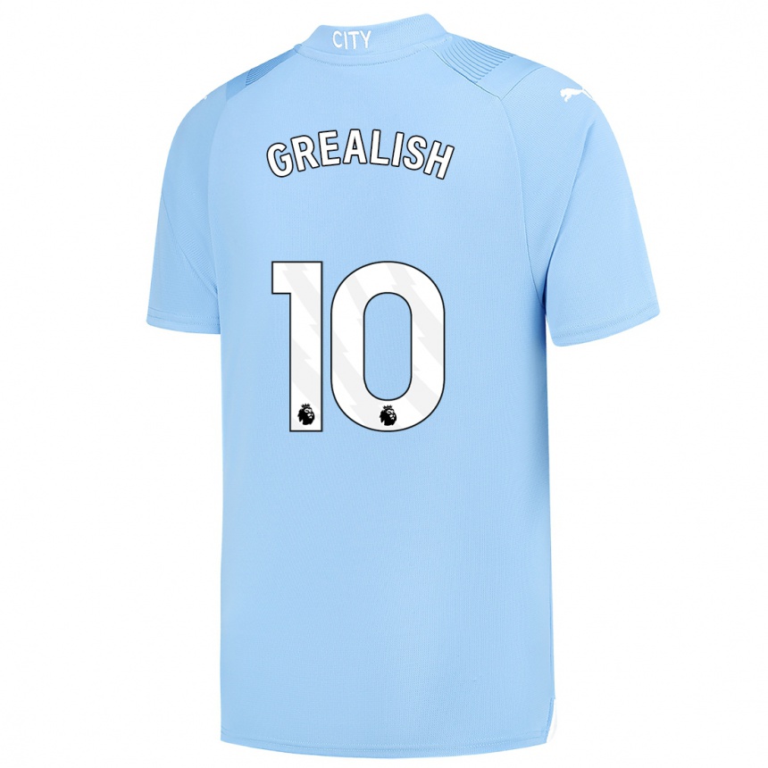 Hombre Fútbol Camiseta Jack Grealish #10 Azul Claro 1ª Equipación 2023/24 México
