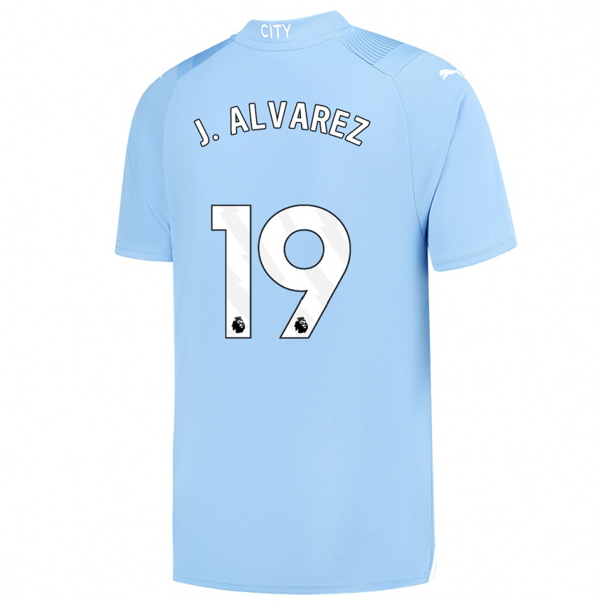 Hombre Fútbol Camiseta Julian Alvarez #19 Azul Claro 1ª Equipación 2023/24 México