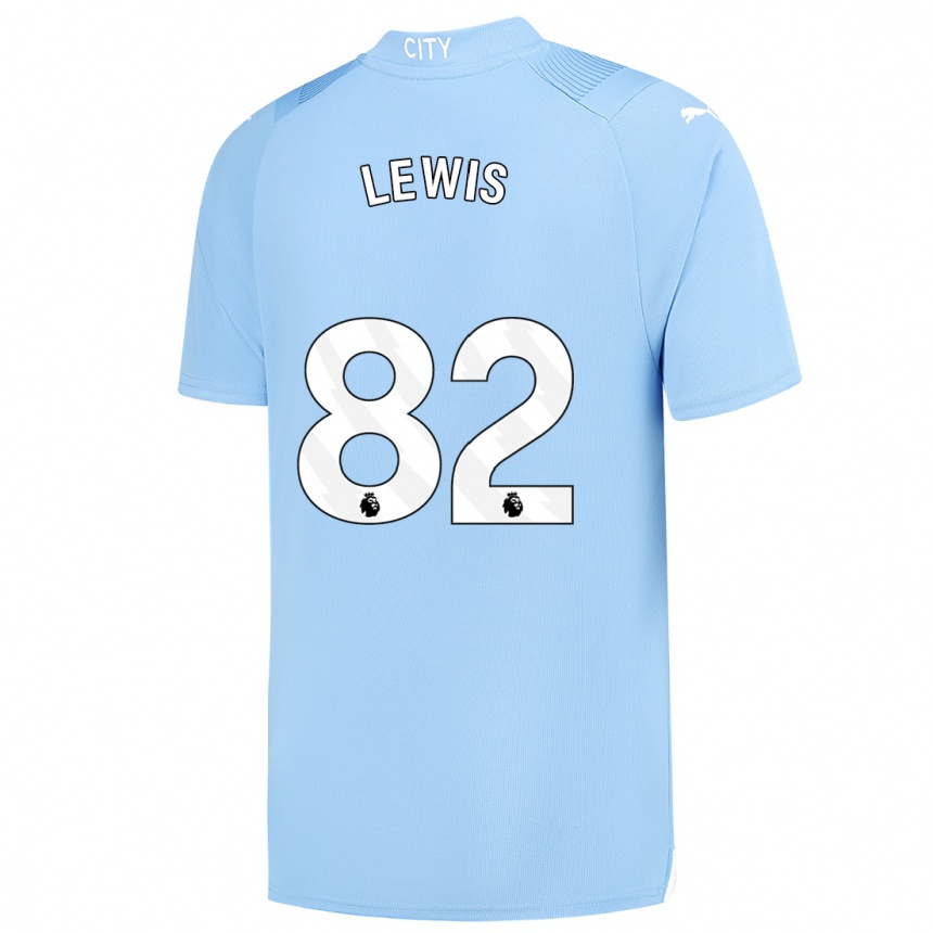 Hombre Fútbol Camiseta Rico Lewis #82 Azul Claro 1ª Equipación 2023/24 México