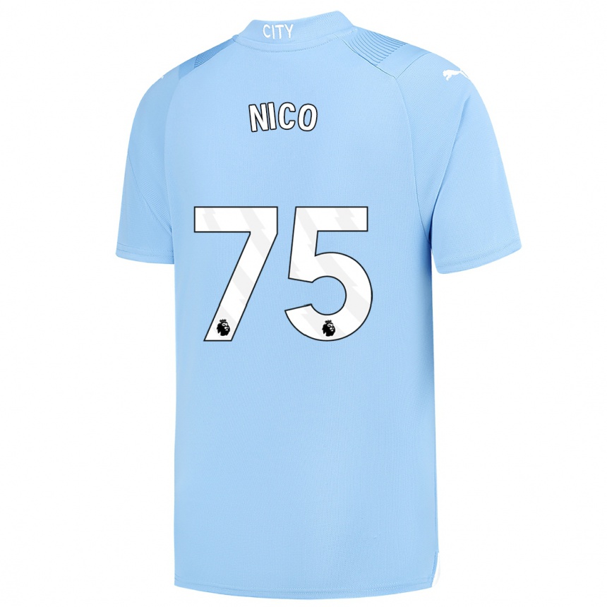 Hombre Fútbol Camiseta Nico O'reilly #75 Azul Claro 1ª Equipación 2023/24 México
