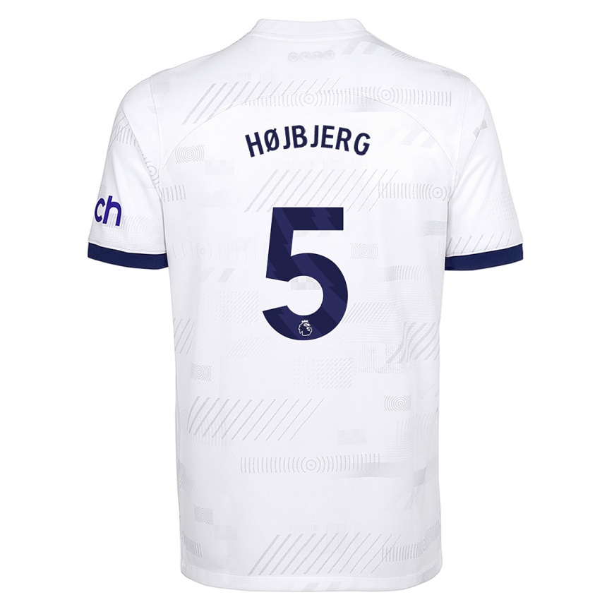 Hombre Fútbol Camiseta Pierre Emile Hojbjerg #5 Blanco 1ª Equipación 2023/24 México